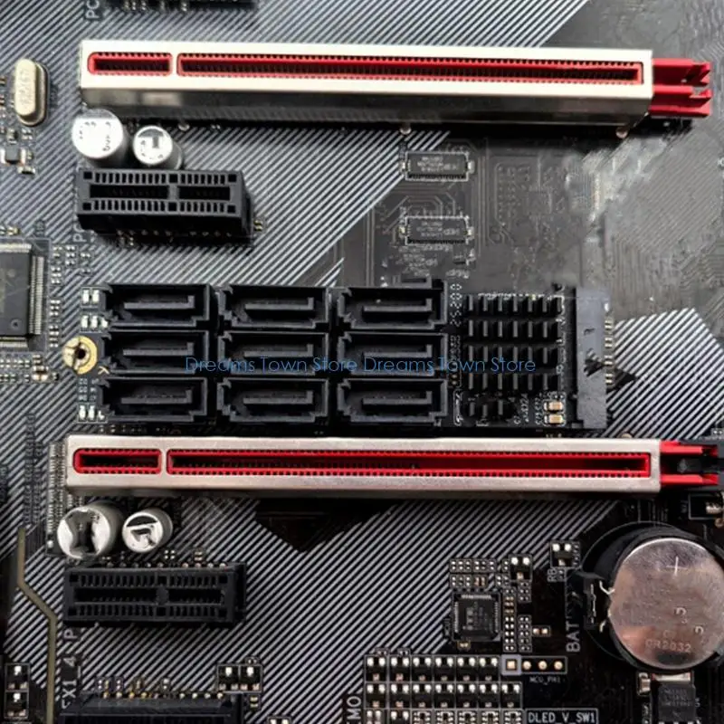 HX6A 9port SATA6GBPS thẻ PCIE cho nhiều ổ đĩa không cần cài đặt dễ dàng trình điều khiển