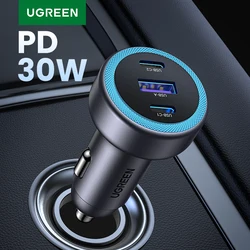 UGREEN Car Charger PD30W USB C Fast Charger for iPhone 17 16 Fast Charging for Mobile Phone USB C Car Charger