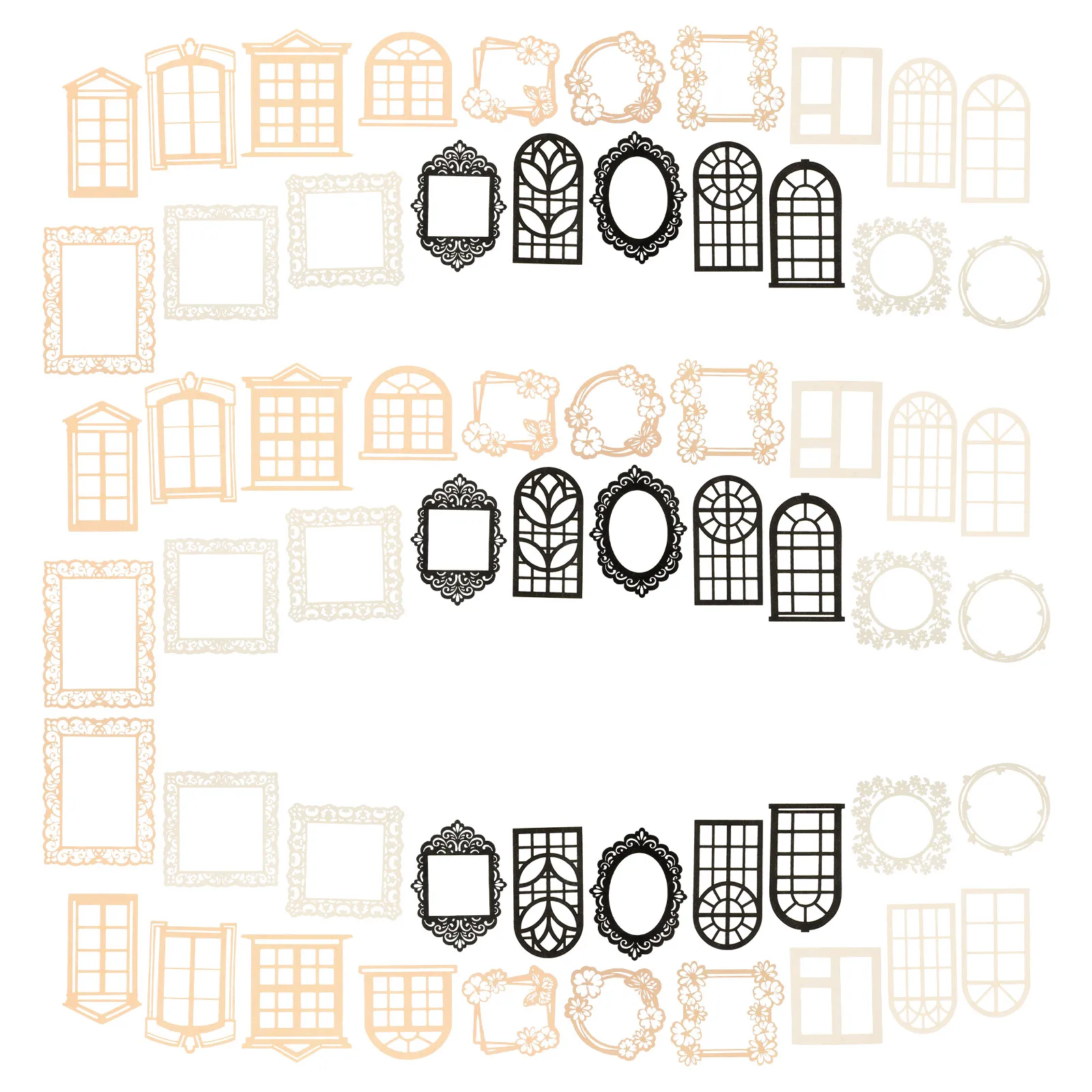 

40 Pcs Embossed Lace Paper Crafts Supplies Hollow Material Scrapbooking Decorative Diaries H books DIY Retro Art Collection