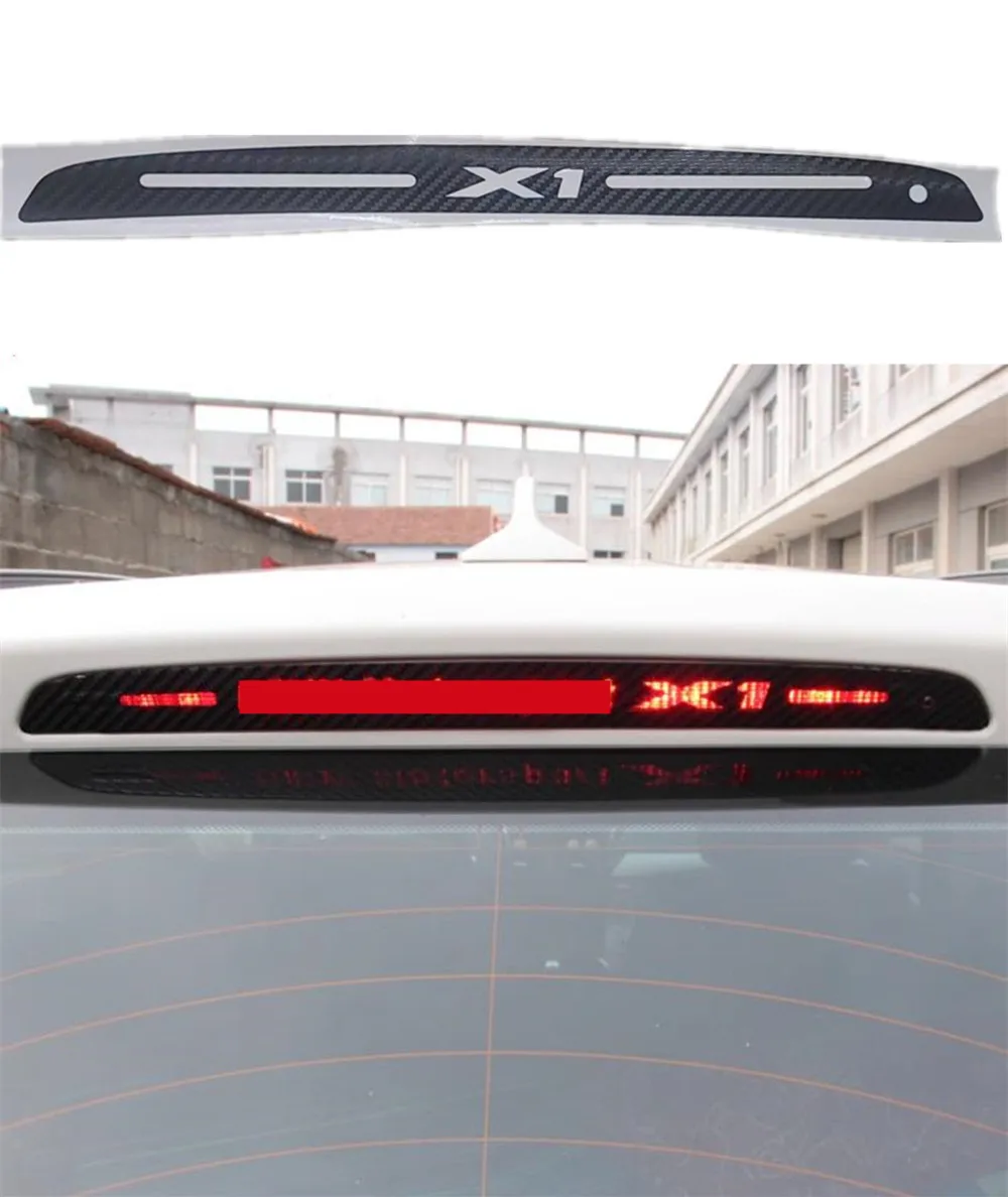 

1PC Carbon Fiber Car Stickers OF High Mounted Stop Lamp High Brake Lights For 2012-205 BMW X1 Car-Styling Accessories