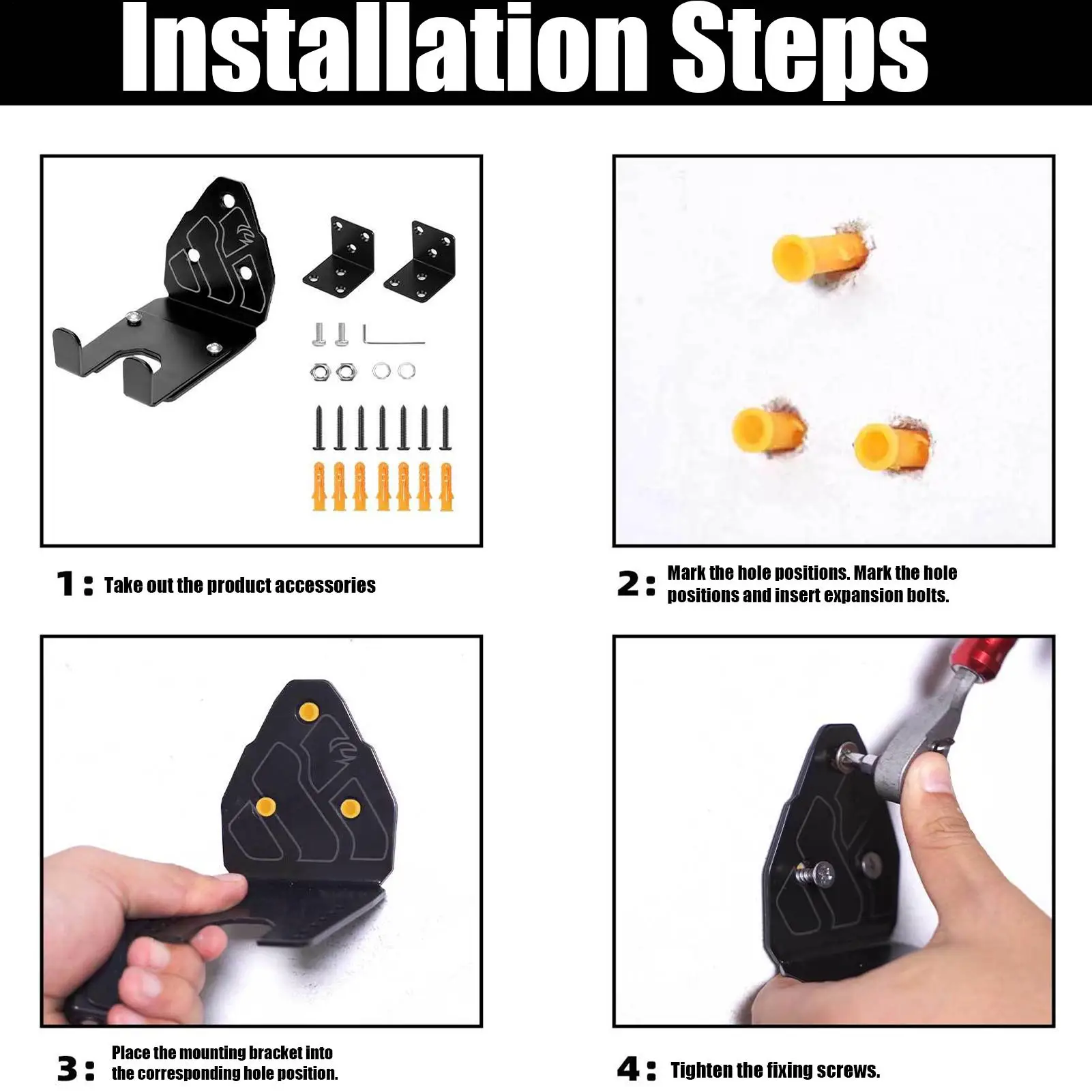 

Bike Wall Mount Space-Saving Adjustable Bicycle Holder Wall Mount Bike Rack For Indoor Apartment Garage Shop Mountain Road Home