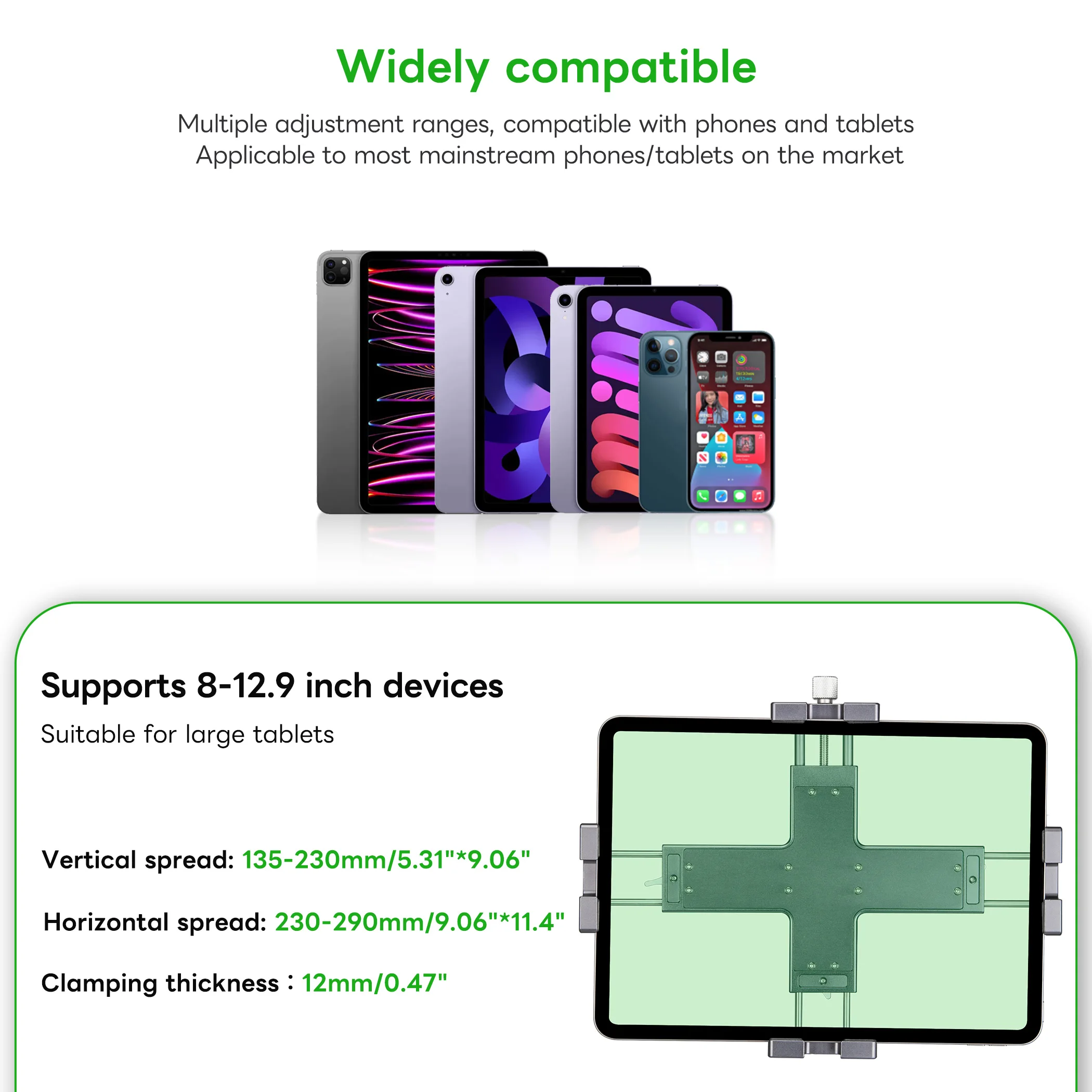 FANAUE Geländewagen-Tablet-Halterung, vorderer Saugnapf, festes IPad, zentrale Steuerung, Navigation, Live-Aufnahme