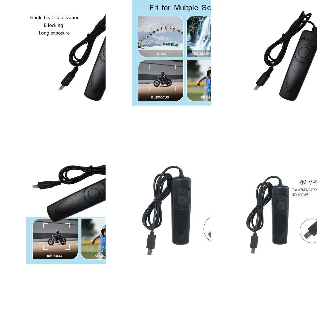 

31BA Shutter Release Control Cord For A6300 A6000 A5100 A5000 A3000 SLT-A58 DSC-HX300 DSC-RX100M3 DSC-RX110 DSC-RX-100III