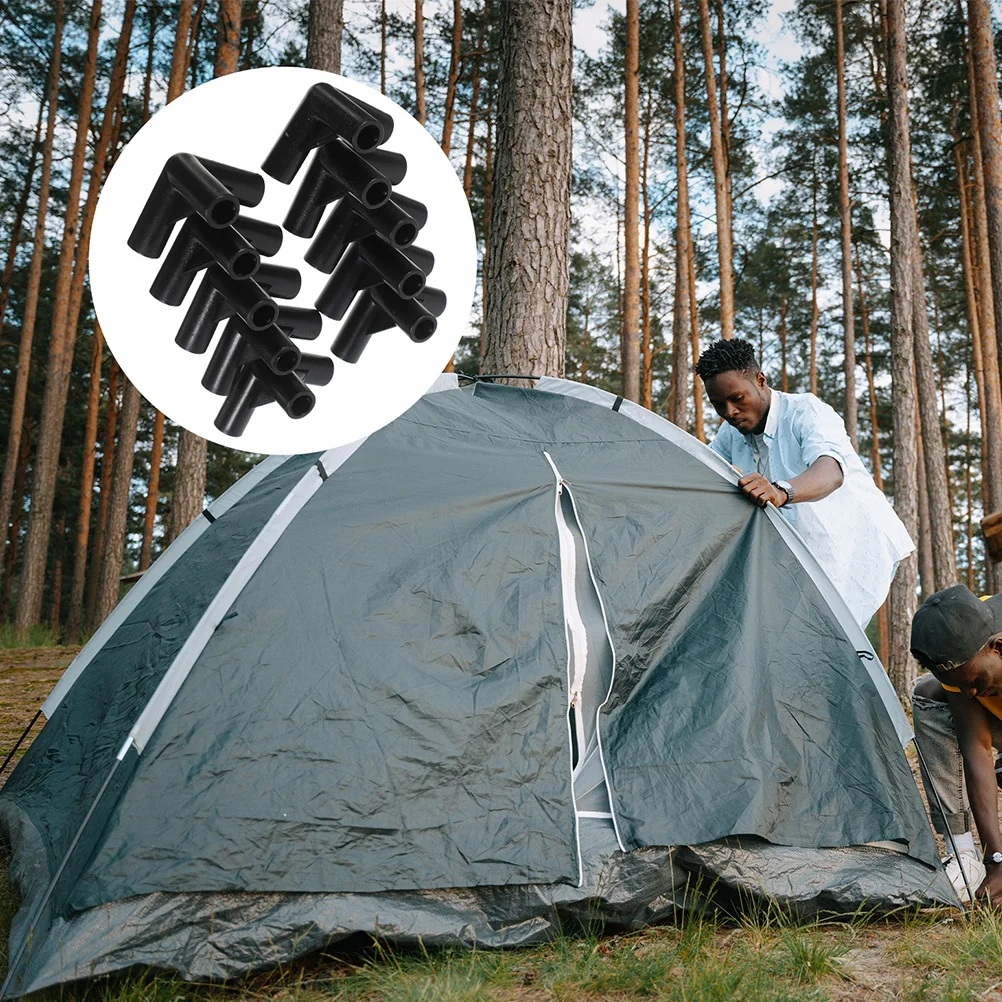 

25Pcs Tent Frame Connectors Right Angle 3 Way Plastic Canopy Fittings for Outdoor Garden Patio Camping Tent Accessories