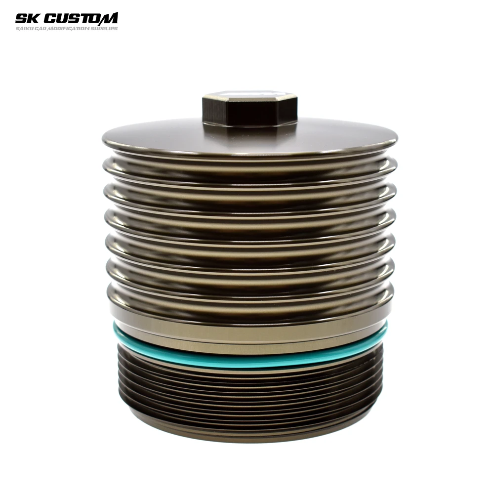 

SKCUSTOM For BMW N62 N73 Engine Special Car Modification Part E60 E63 E65 E53 E70 Oil Filter Cover Aluminum Alloy Filter Housing