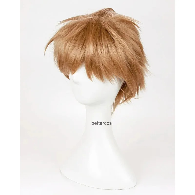 

Хайкю!! Волейбол Мориске Яку, парики для косплея, короткий льняной блондин, термостойкий парик из синтетических волос + шапочка для парика