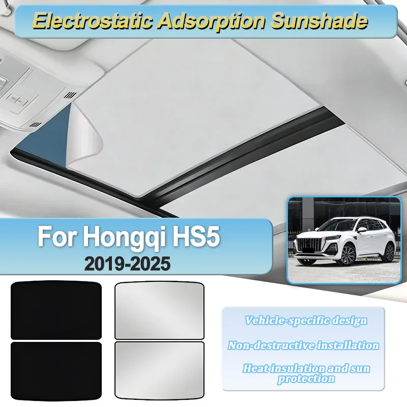 

Accessories For Hongqi HS5 2019-2025 Car Sunshade Cover Insulation Electrostatic Adsorption Sunroof Outdoor Sun Protector Parts