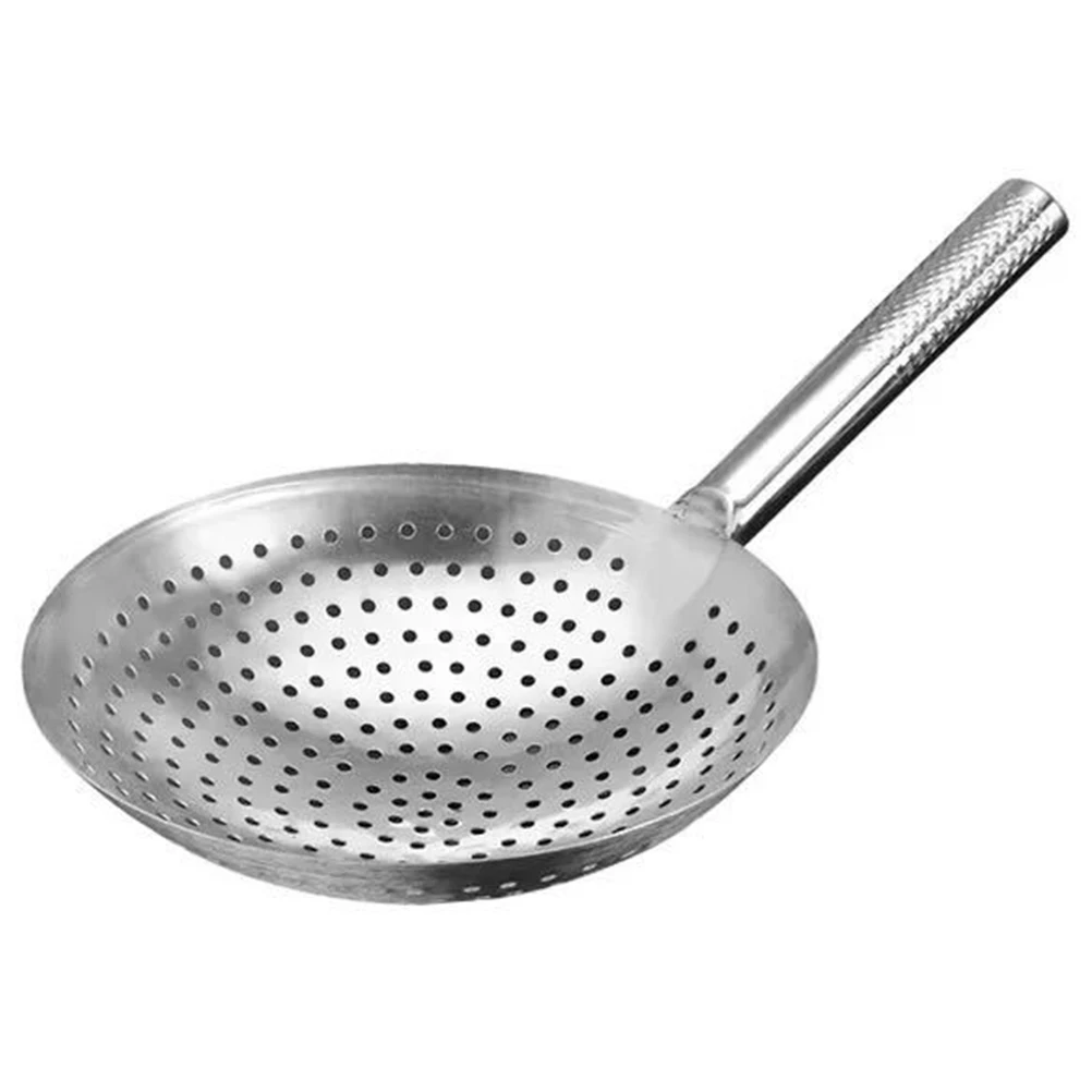 

1Pcs Thickened Frying Oil Strainer Colander Spoon Stainless Steel Kitchen Tool Heat Resistant Handle Quick Oil Filter for French