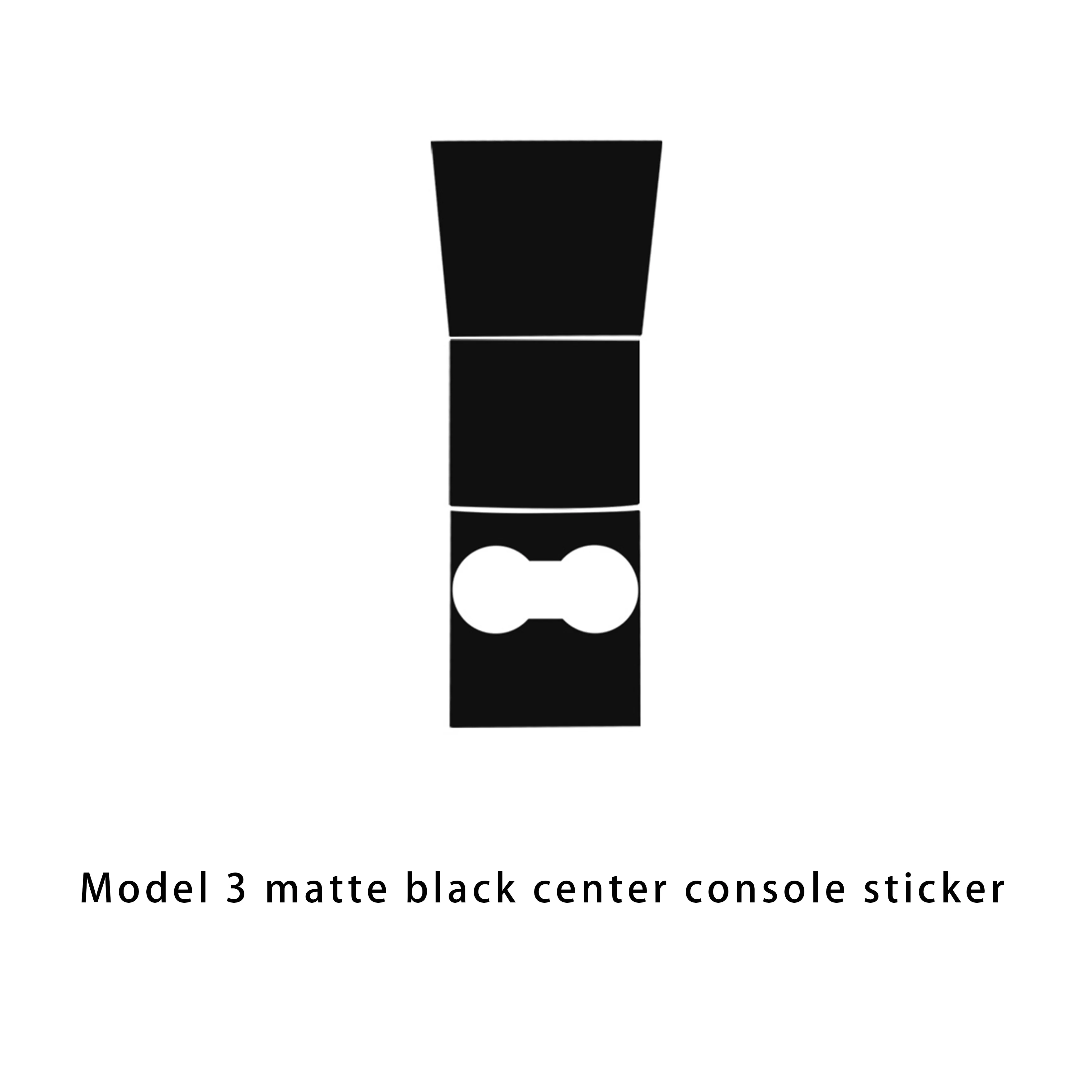 Matzwarte houtnerf beschermfolie voor middenconsole voor Tesla 2017-2020 Model 3/Y – Carbon Flash-sticker