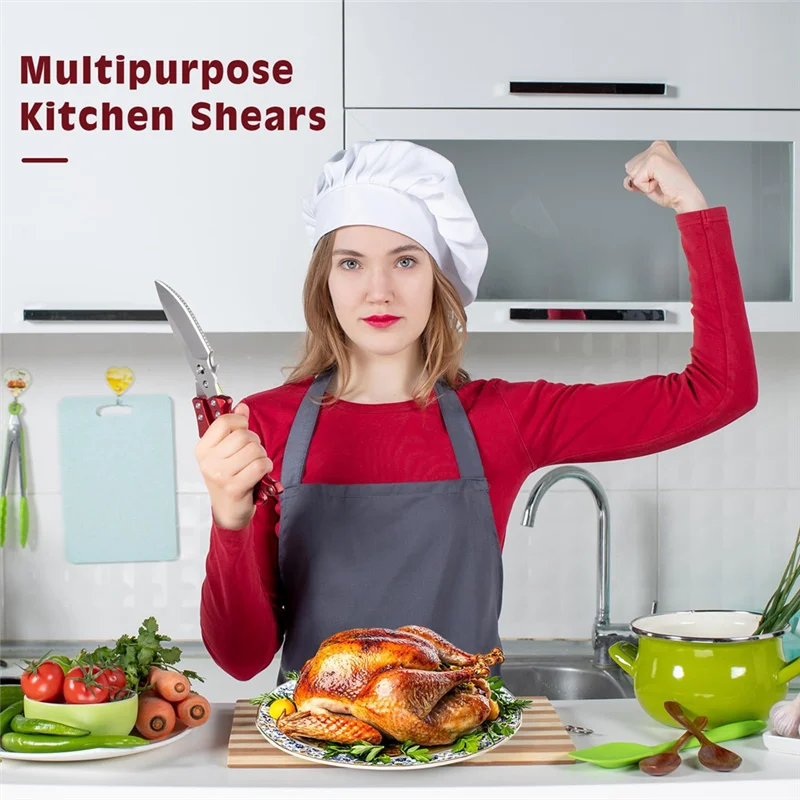 

【Flash Deal】Kitchen Shears Heavy Duty Stainless Steel Poultry Scissors For Food For Chicken, Bone, Meat, Turkey