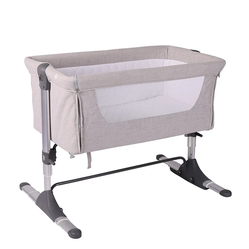 Baby Bassinet Bedside Sleeper For Baby Easy Folding Portable Crib With Rocking Function For Newborn