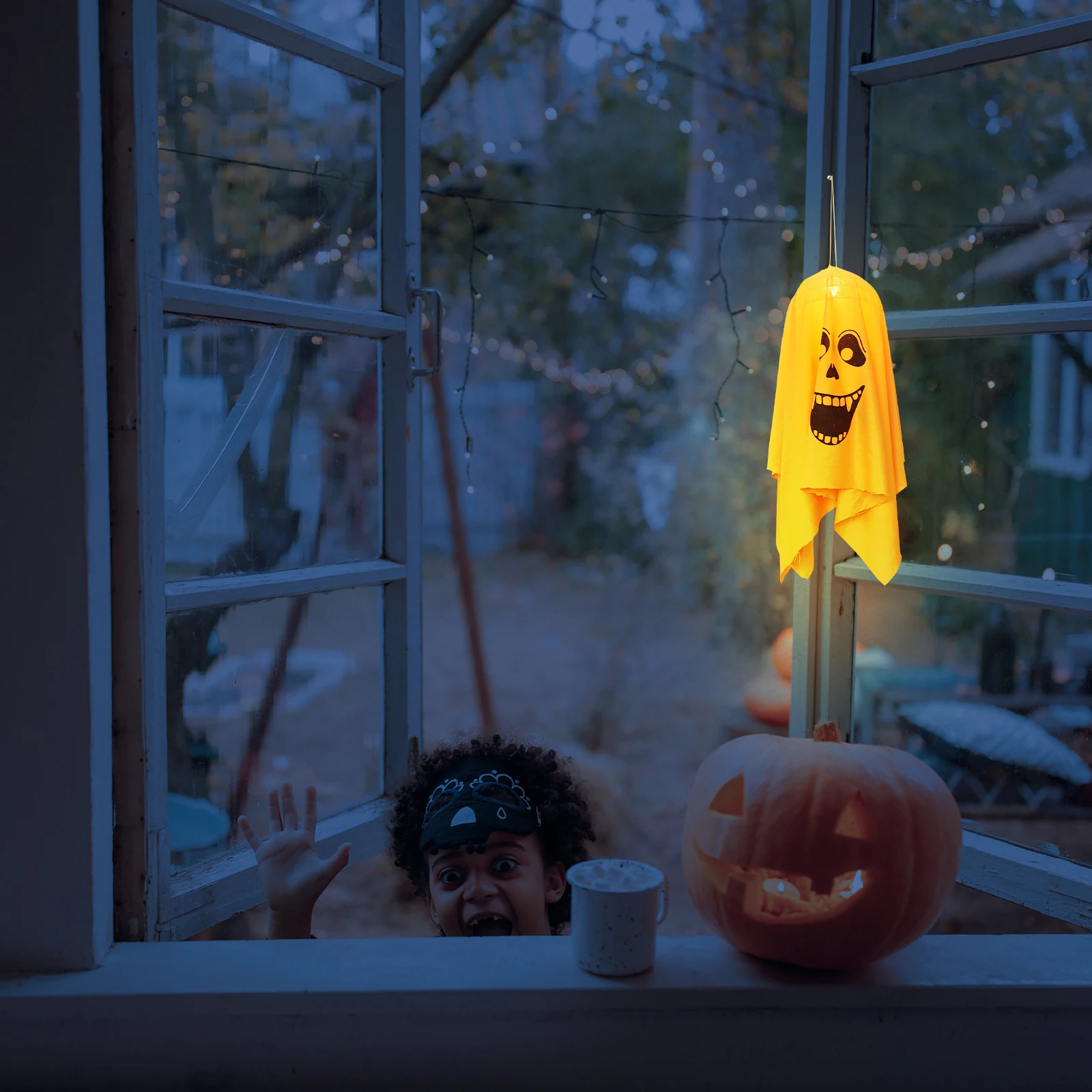 

LED Chandeliers Decoration Birthday Halloween Decorations outside Light Outdoor Ghost for Porch Body