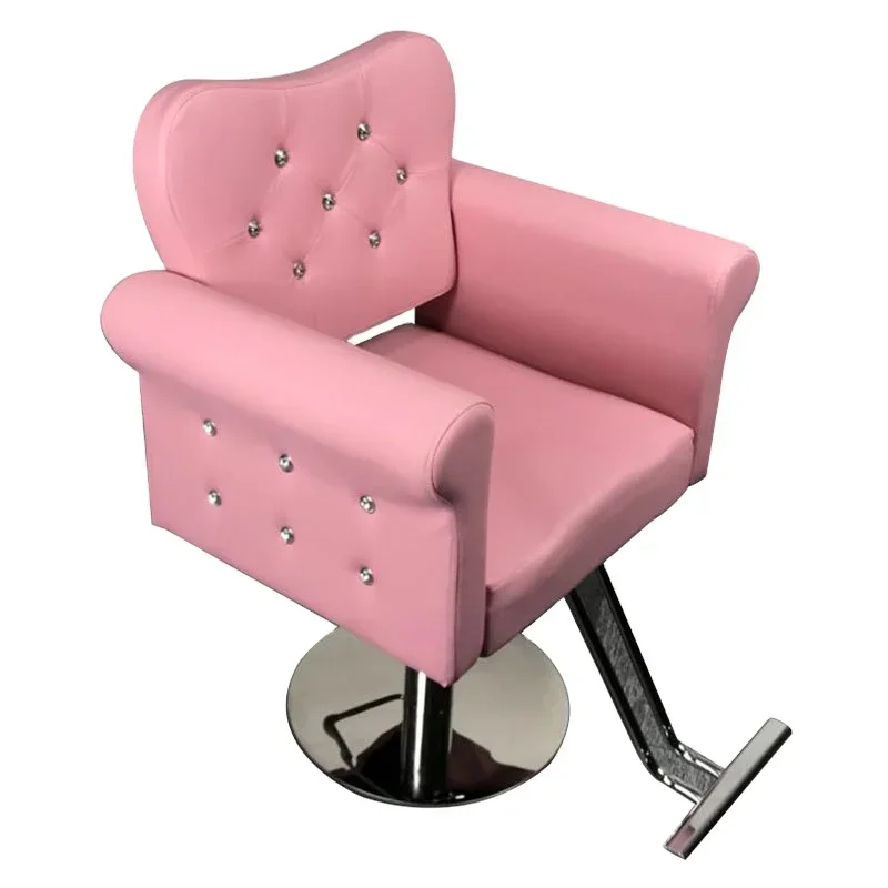 Women Beauty Pedicure Hair Salon Foot Spa Pink Portable Barber Chair