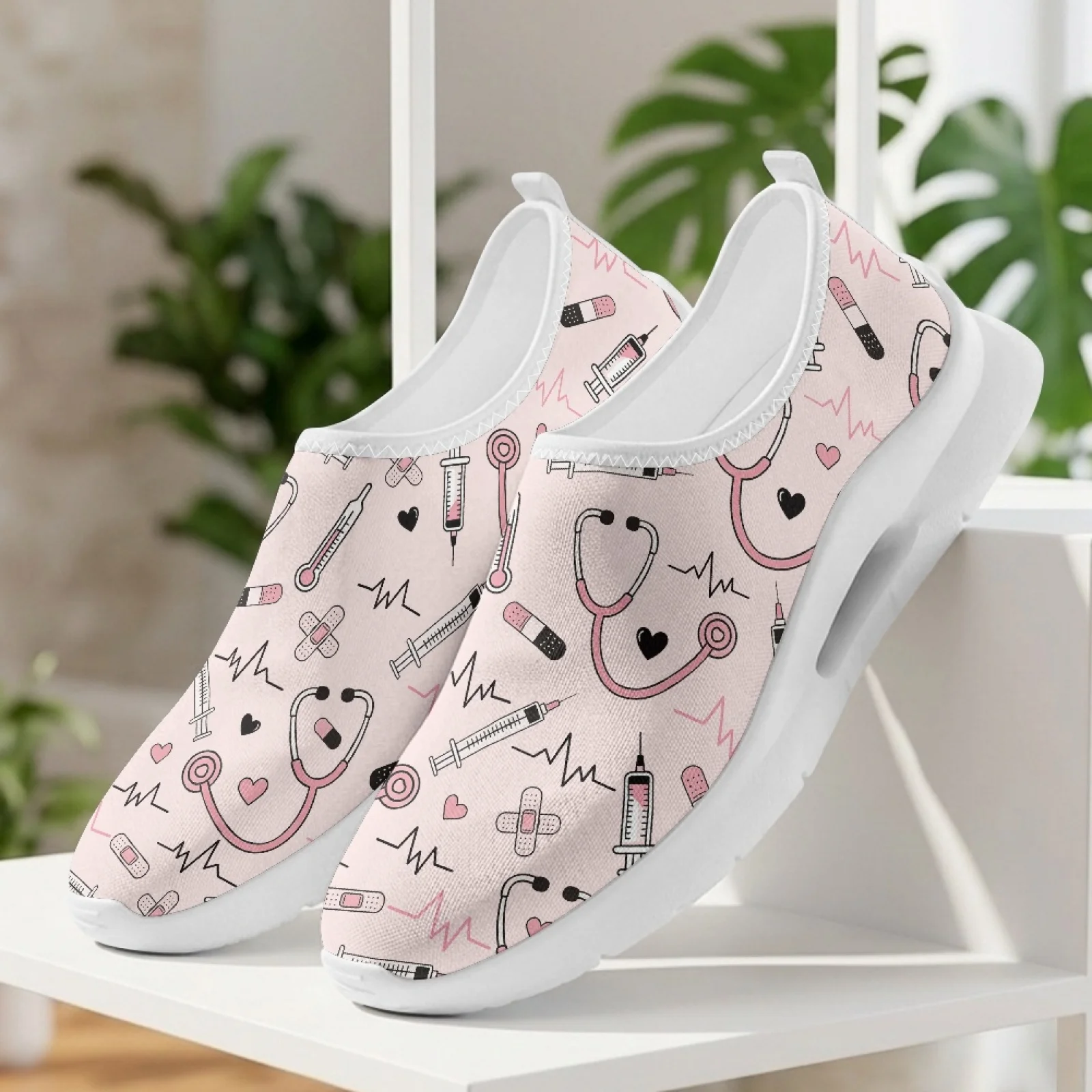XIXIRIMIDO Women Slip-on Wide-toed Shoe Nurse Shoes Men's Sneakers and Casual Shoes Zapatillas de Mujer Soft Hospital Healthcare view 3