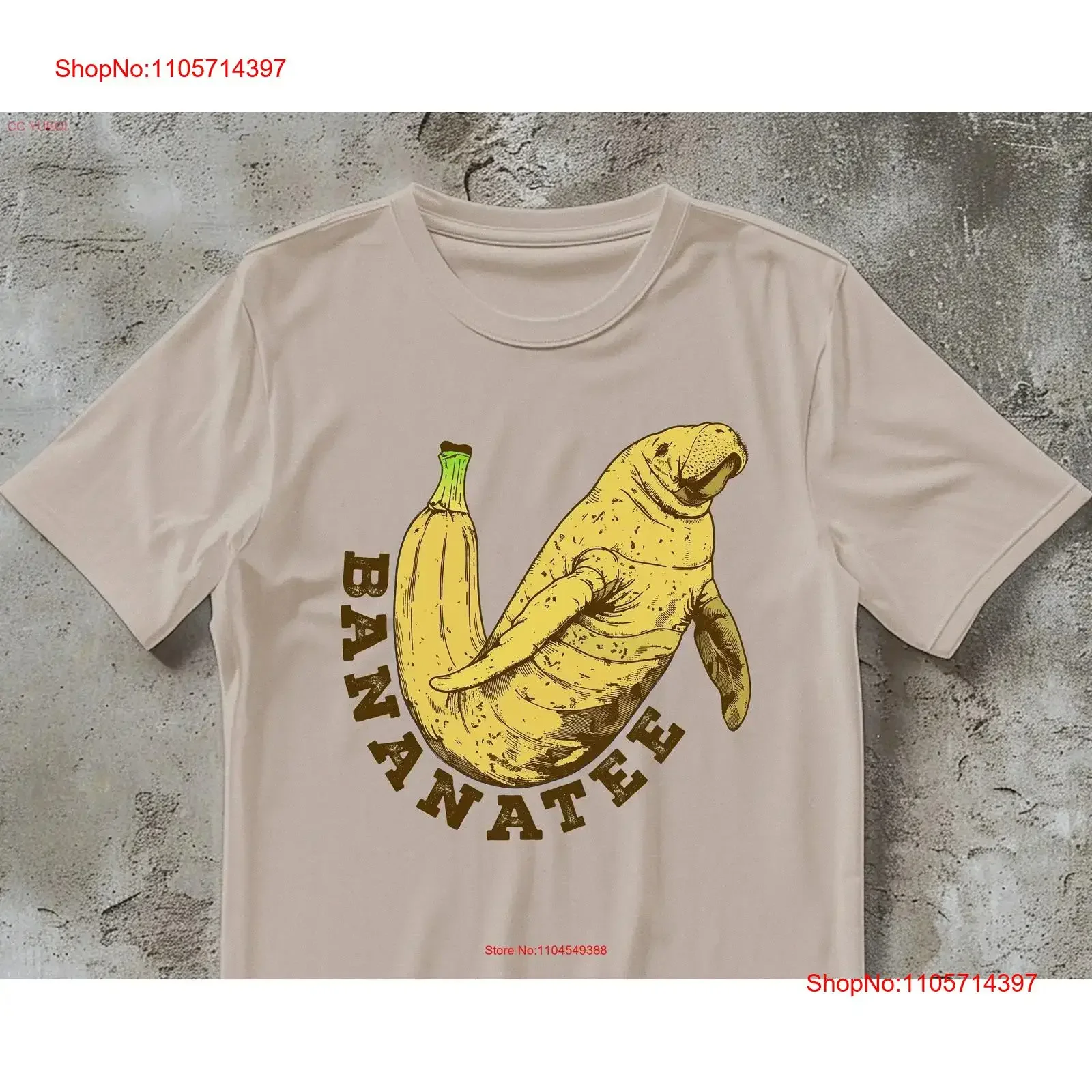 Bananatee T Shirt Funny Manatee Silly Marine Biologist Sea Cow Lover vintage Washed Versatile streetwear Stretched fashion