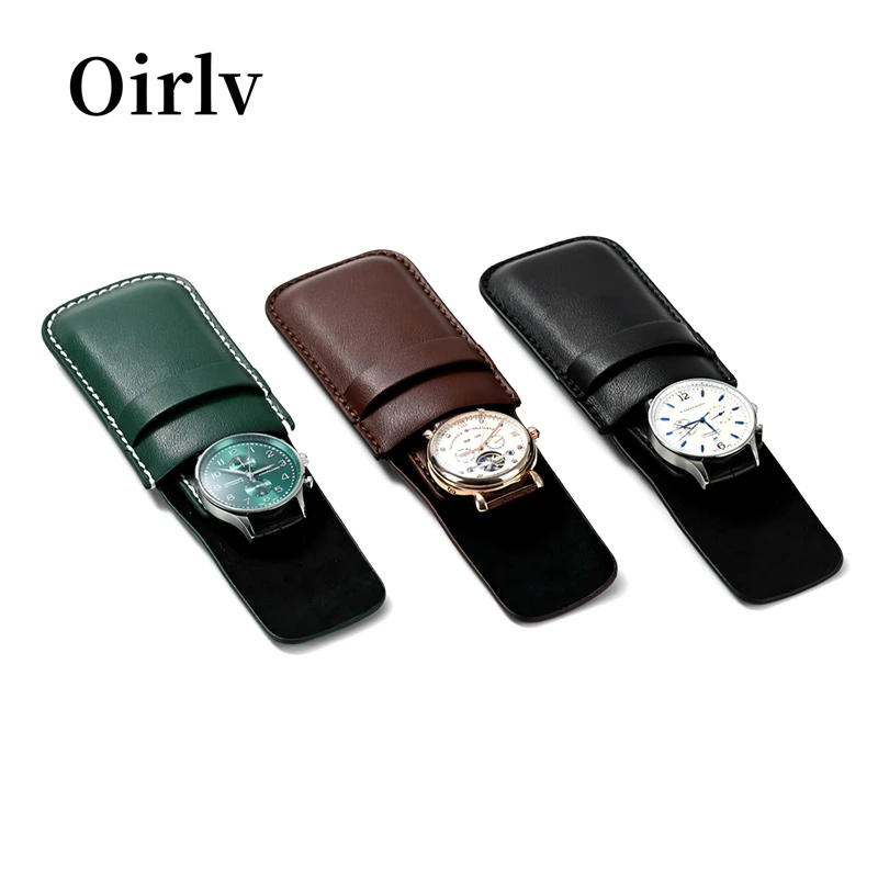 

Oirlv Watch Bag Organizer Watch Accessories Anti-Dust Gift Bag Flannelette And Leather Bags For Jewelry Watch Storage Gift Bags