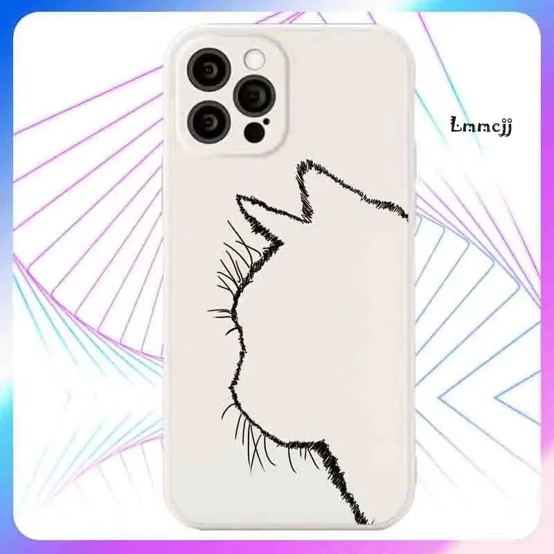 

Lmmcjj Cute Cat Phone Case For Samsung Galaxy S23 Plus S22 Ultra S21 FE A52 A54 A53 A14 A13 A32 A31 A23 A72 Silicone Phone Cover