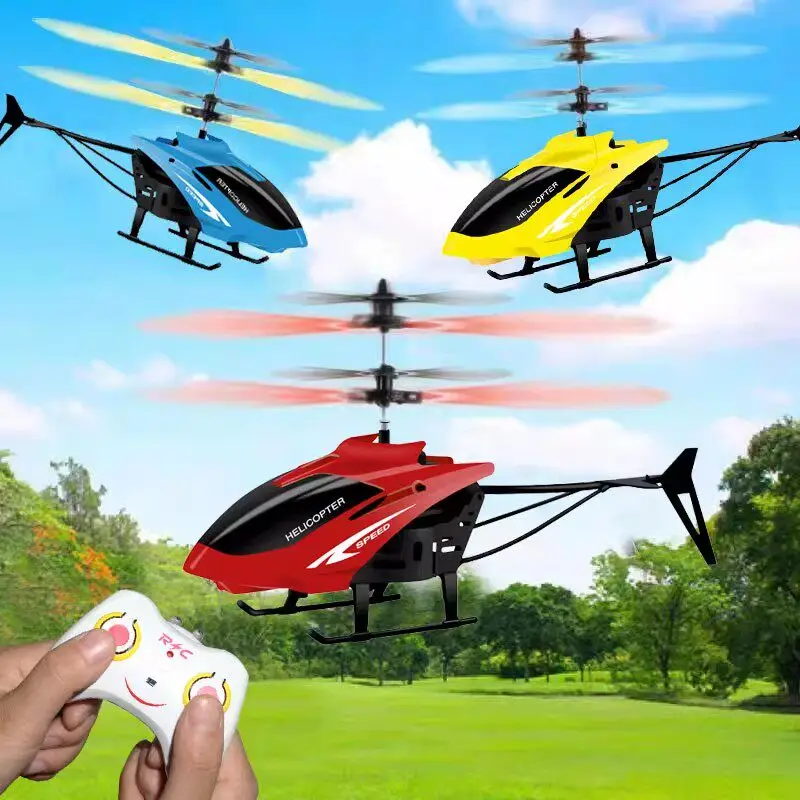 Mini Helicóptero RC con Sensor de Gestos, Dron con Suspensión, Resistente a Caídas, Control Remoto de Modo Dual, Juguete Volador para Interiores, Modelo de Aeronave