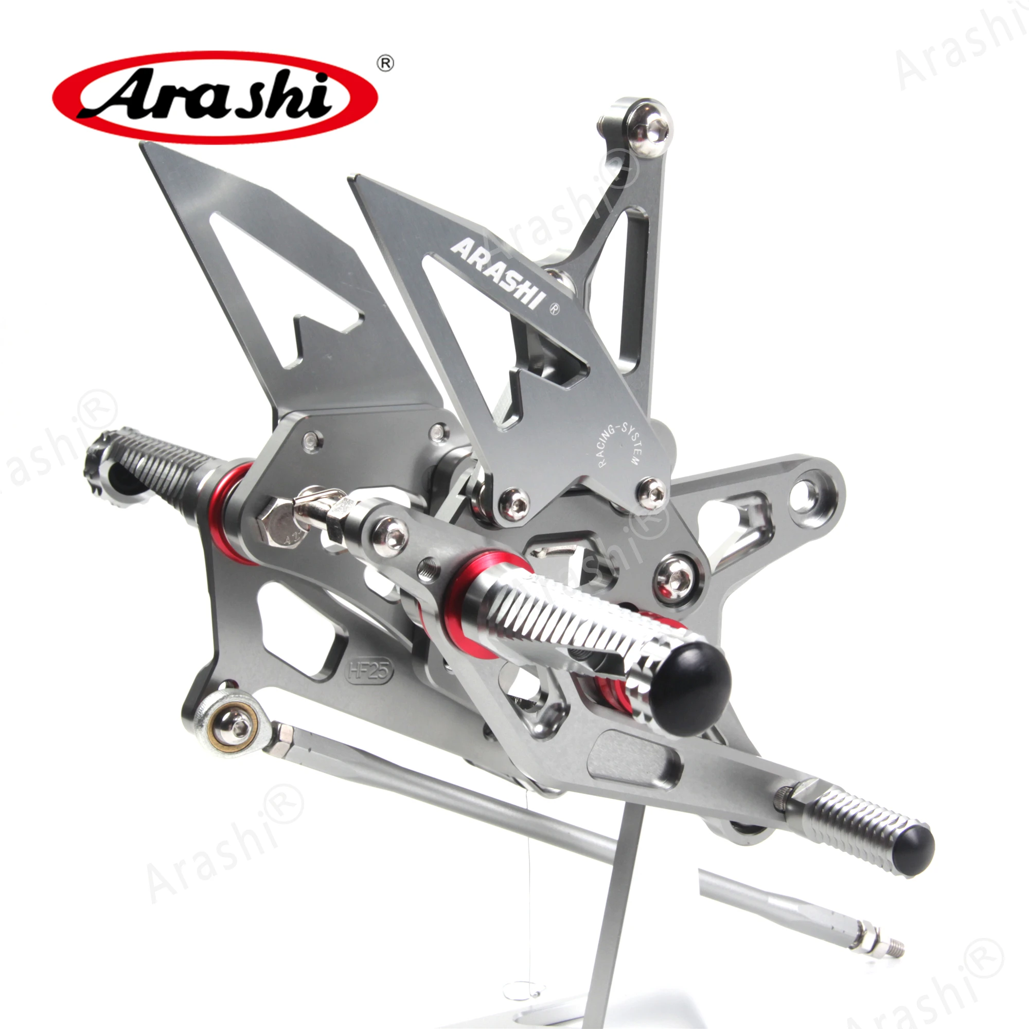 Arashi CNC Adjustable Footrest For KAWASAKI NINJA ZX6R 2005 - 2023 QS Footpegs Rearset Foot Pegs ZX-6R ZX 6R 2010 2011 2012 2013