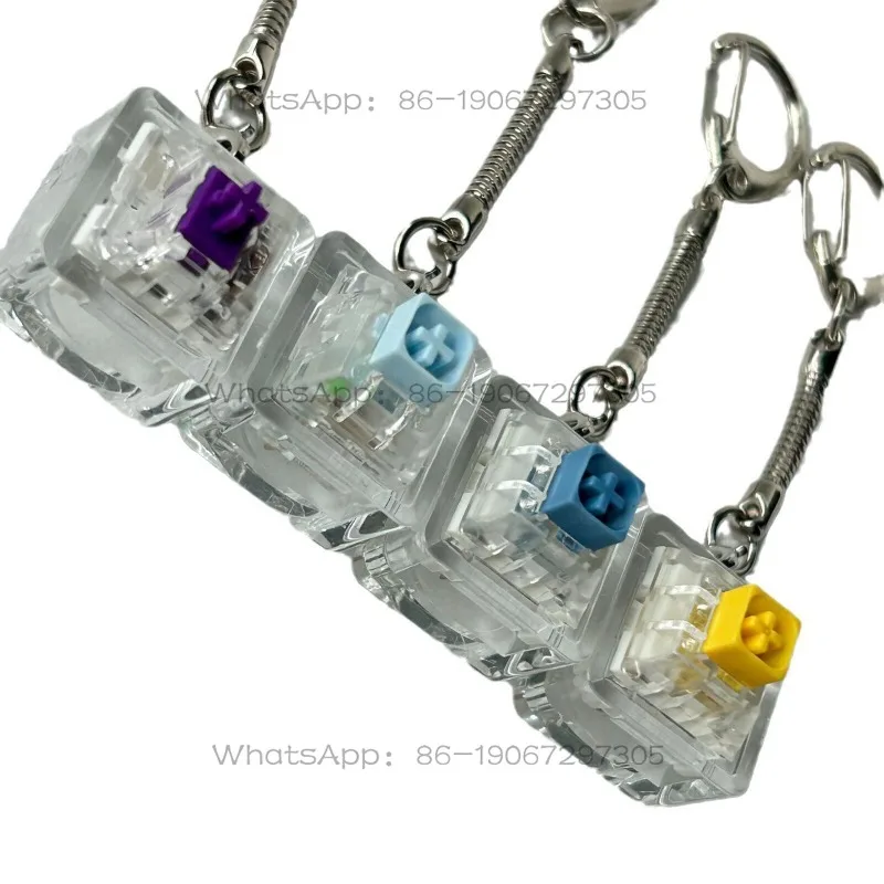 

Механический брелок-клавиатура ручной работы «Облако» с подсветкой, персонализированный, для снятия стресса, подвеска на школьный рюкзак