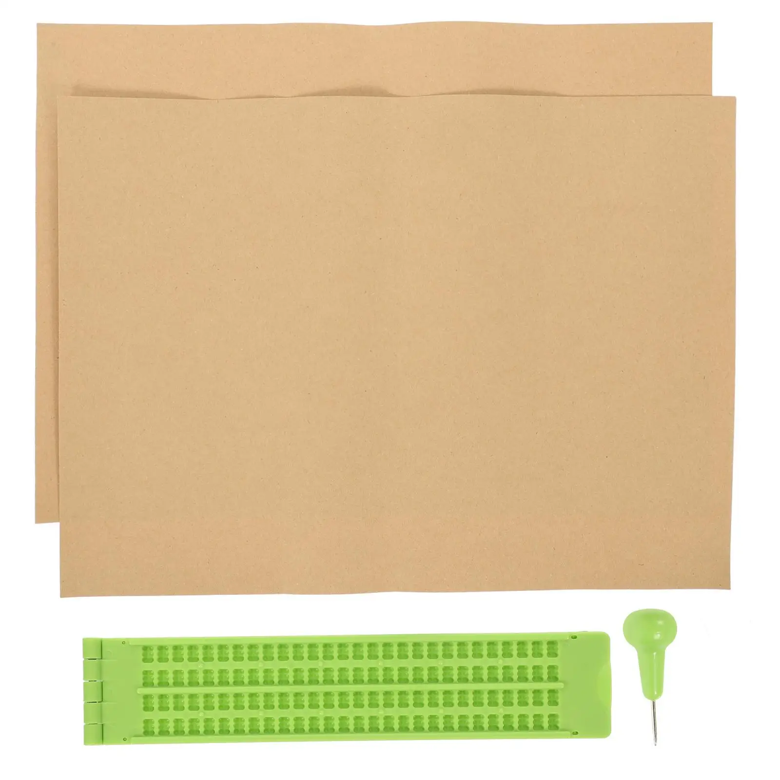 Braille Board Writing Fingerboards Plate Supply Stylus Kit Plastic Blind Exercise Paper with for