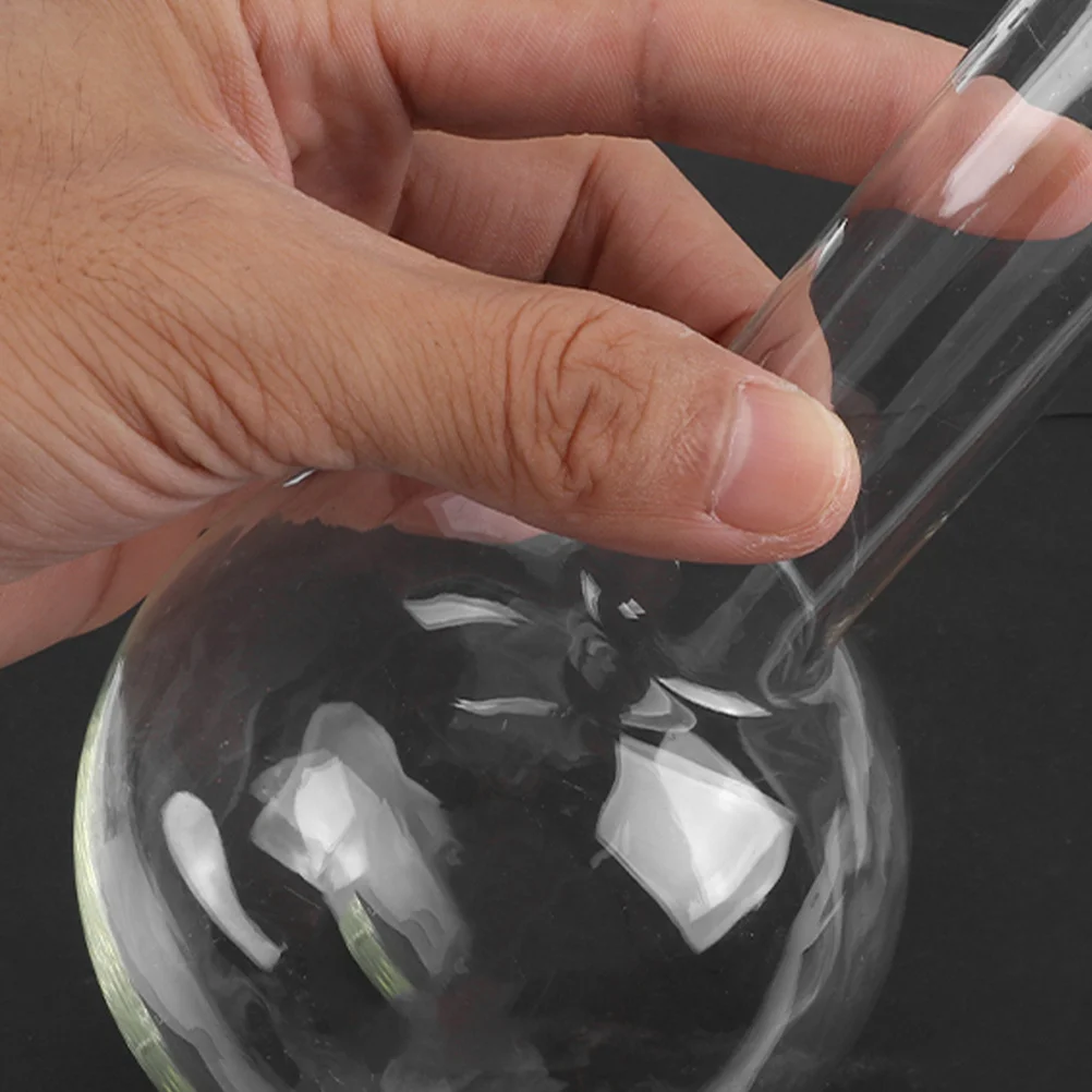 

3 Pcs Boiling Flask Laboratory Flasks Experiment Glasses Supplies Transparent Flat Bottom