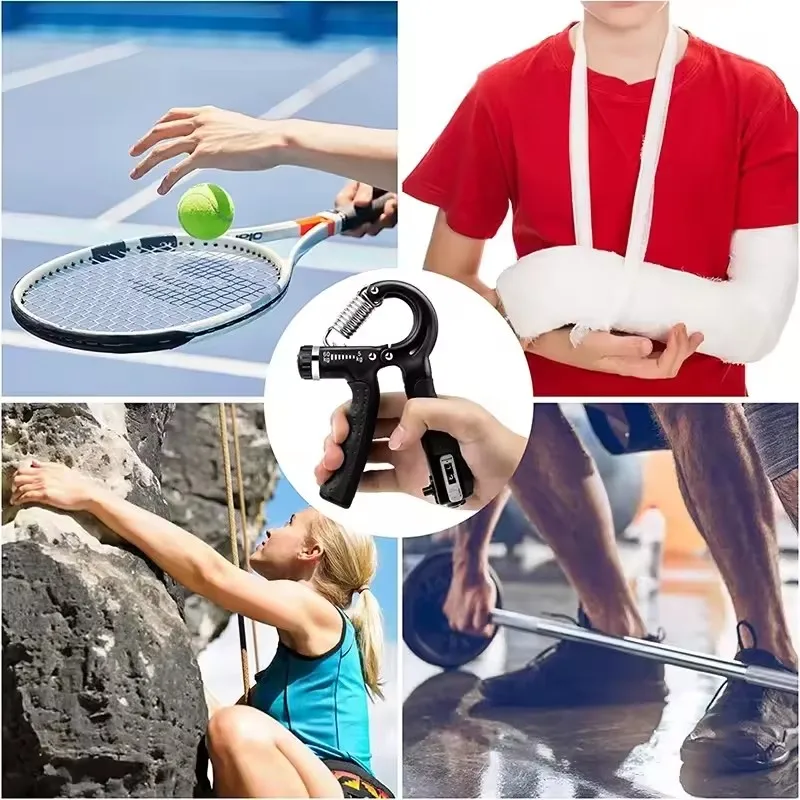 Verstellbarer Handgriff-Krafttrainer Komplettset mit Zähler, Handgelenk-, Unterarm- und Handtrainer für die Muskelstärkung – Detail 13