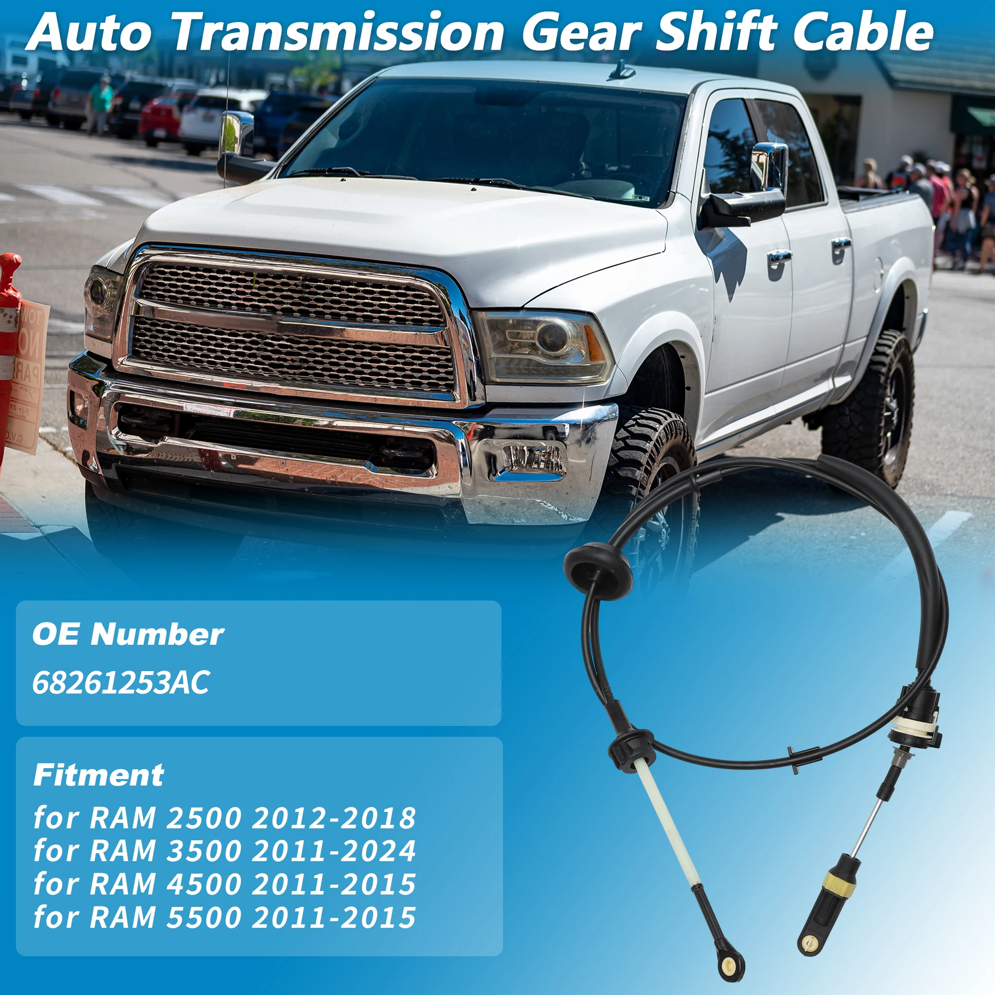 

Трос управления автоматической коробкой передач UXCELL 68261253AC для Ram 2500 3500 4500 5500