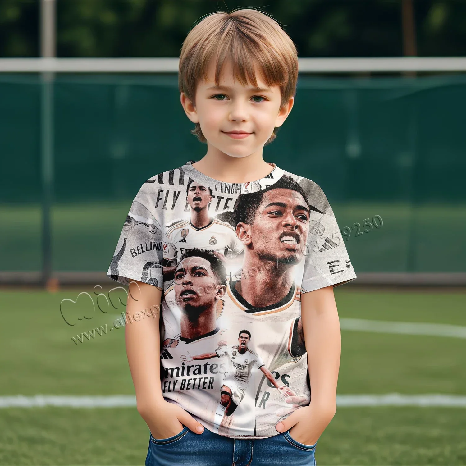 3d Printing Real Madrid Children Top Shirts Boys Clothes Splatoon Messi Children's Clothing Hulk 2024 Girl Clothes Ronaldo Stich