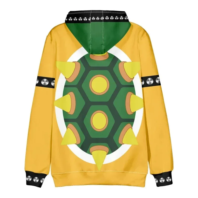 L2025l nouveau Costume de Cosplay Super frères Bowser pour hommes femmes pantalons à capuche Harajuku Streetwear mode 3D imprimé Swe om [8