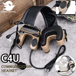 Tactical COMTAC IV Military In Ear Pickup And Noise Reduction Aviation Headset Outdoor Communication Headset Protection Earmuffs