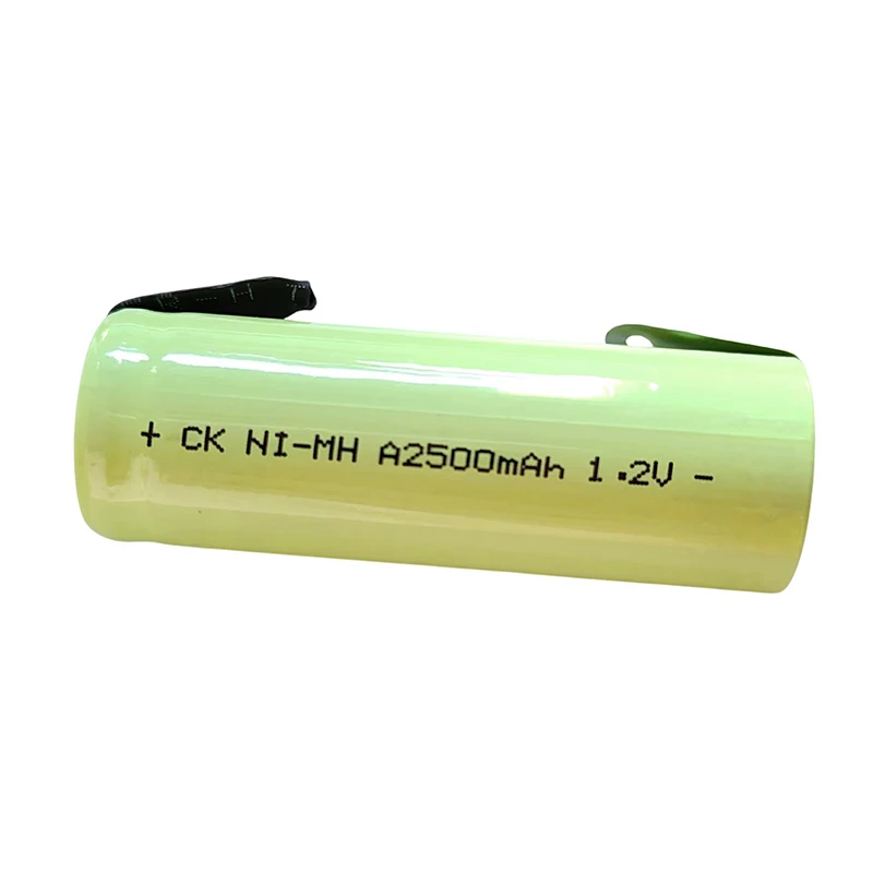 A2500mAh 1.2V Battery Rechargeable Ni-Mh 2500mah 17500 A SIZE ni-mh with tabs for Braun Oral-B Electric Toothbrush