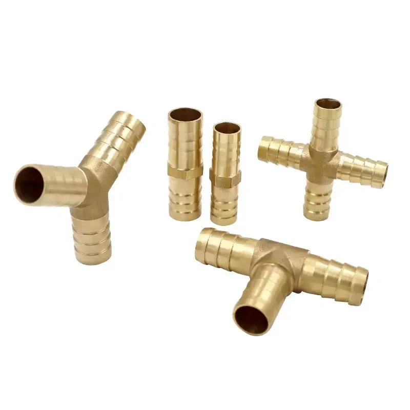 Brass Splicer 3mm-25mm  Pipe Fitting Connector Hose Bar Gas Copper Barbed Coupler Connector Joint Coupler Adapter Tube Fittings