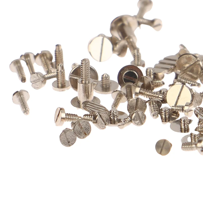 100 Uds. Accesorios para relojes, tornillos para movimientos de relojes, microtornillos varios de precisión, tornillos, enviados al azar en varios tamaños