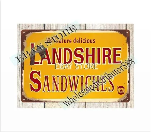 tin garage signs Landshire Sandwiches metal tin sign