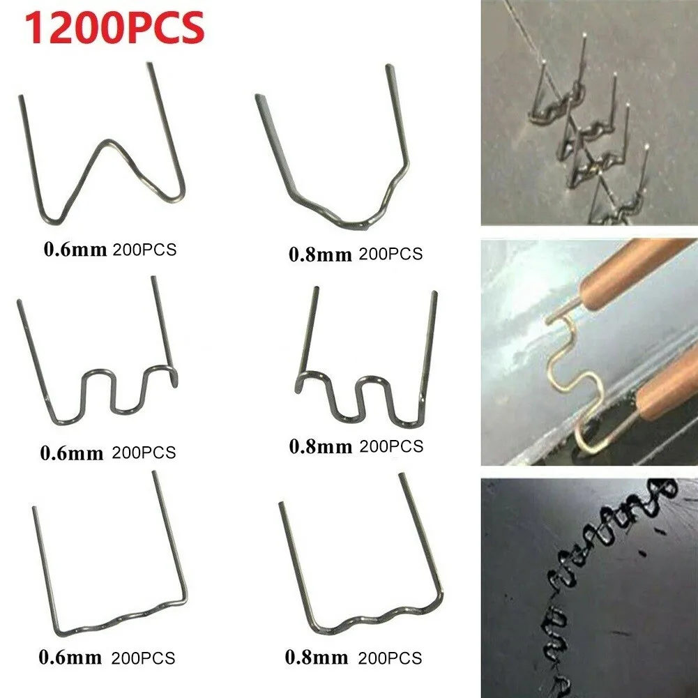 1200Pcs Hot Stapler Staples For Car Bumper Welding Gun Plastic Repair Tool Kit