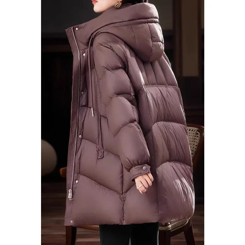 Neue frauen Baumwolle Kleidung Lange Winter Warme Unten Baumwolle Jacke Mode Weibliche Koreanische Lose Mit Kapuze Parker Mantel Stepp Jacke