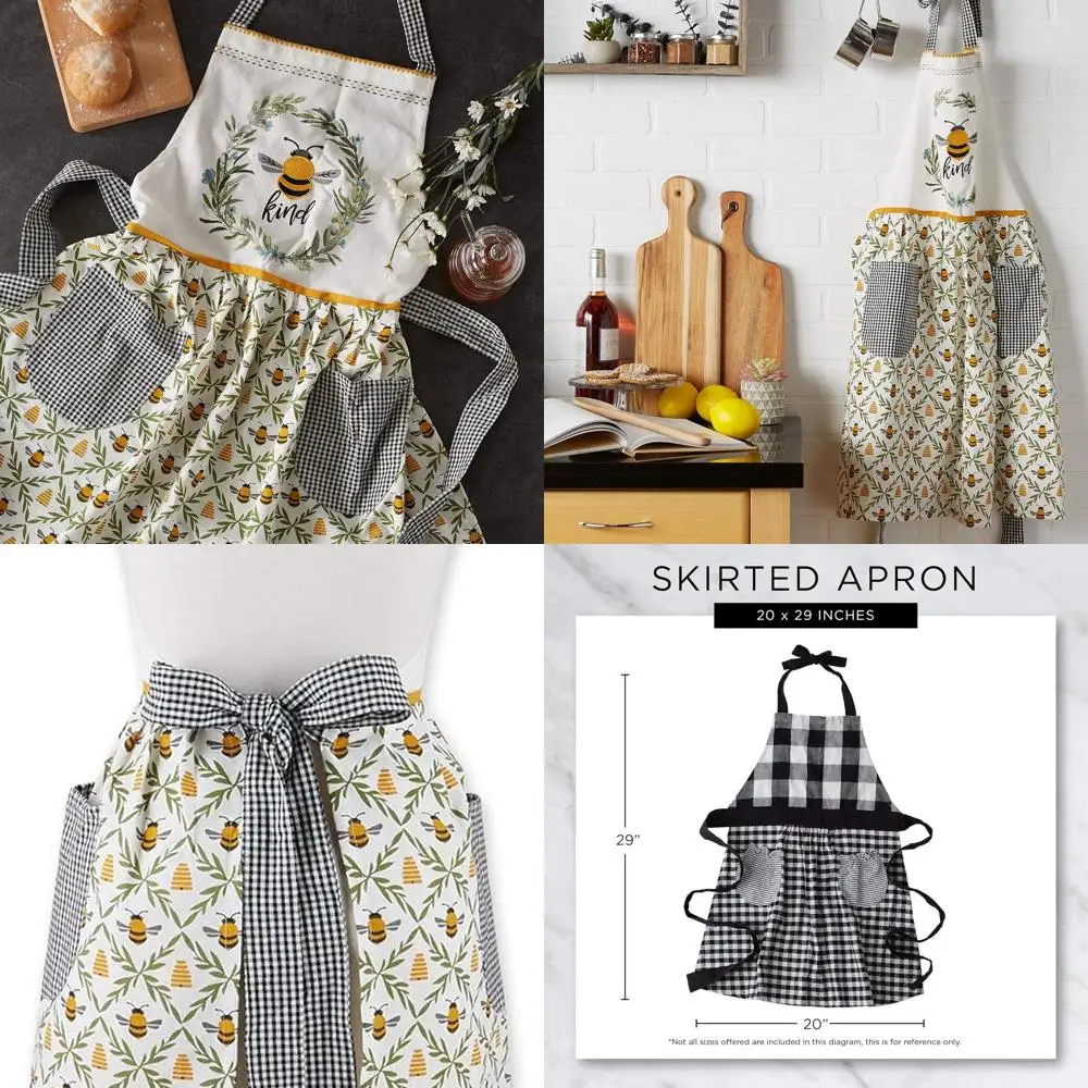 

Регулируемый женский фартук, большие карманы и длинные завязки, один размер, коллекция весна/лето