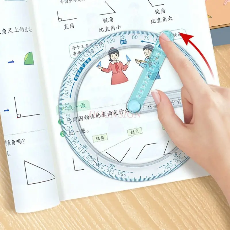1 шт. 360 °   Многофункциональный угловой калибр, учебный инструмент для демонстрации математики для студентов