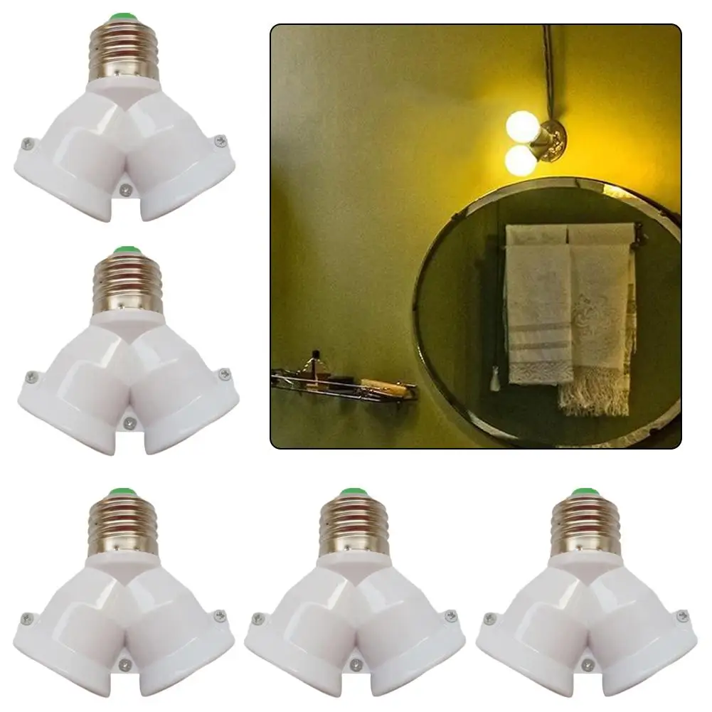 

5 PCS Converter lamp head converter two-screw multi-head lamp holder Adapter E27 lamp Bulbs Base Socket Converter