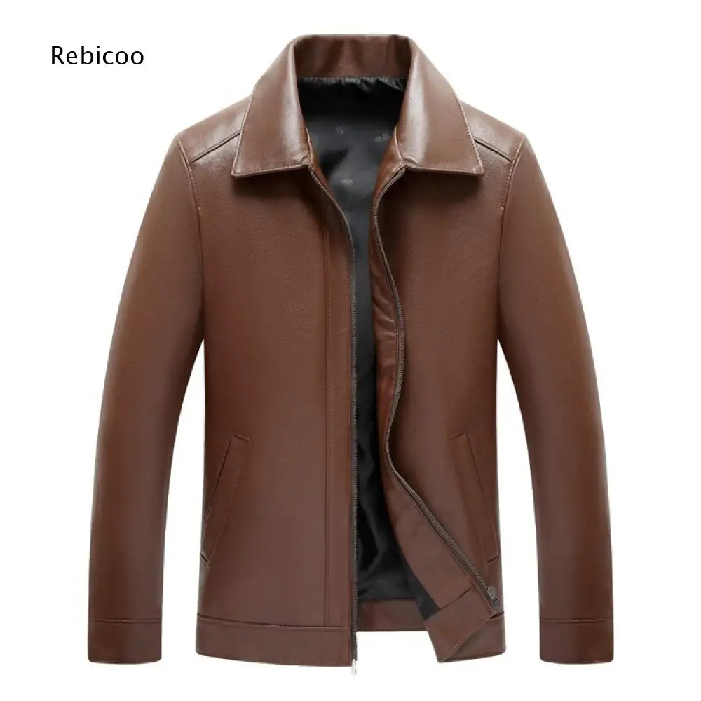 Mens Lapel Collar Zip Up Jacket Long Sleeve Casual Outerwear With Side Pockets For Daily Wear And Urban Street Outfits