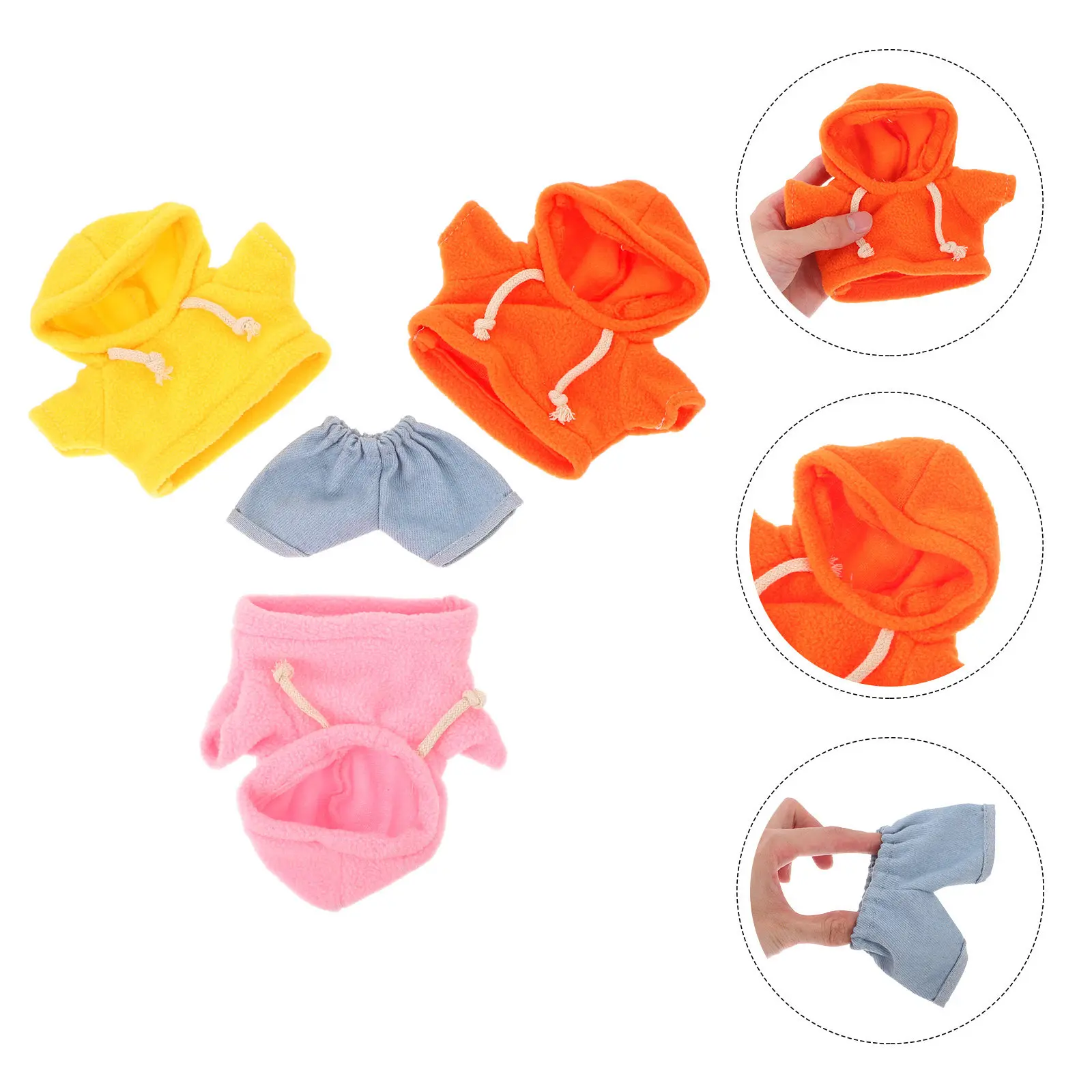 

4Pcs Bear Clothes Outfit Set 20cm Replacement Hoodie Pants for Stuffed Animals Kids Fashion Play Dress Dress Up