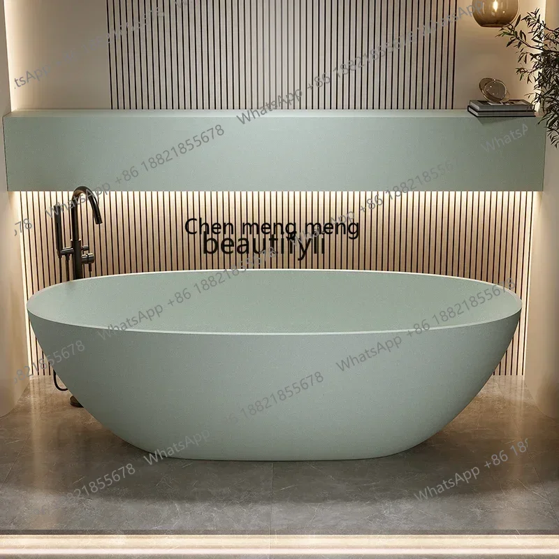 

Q178 CC PMMA polymer artificial stone bathtub household oval hotel bath freestanding bathtub