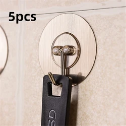 5Pcs Hooks for Bathroom Self Adhesive Door Wall Hook Hanger Suction Cup for Kitchen Storage Towel Garlands Hanging Hooks