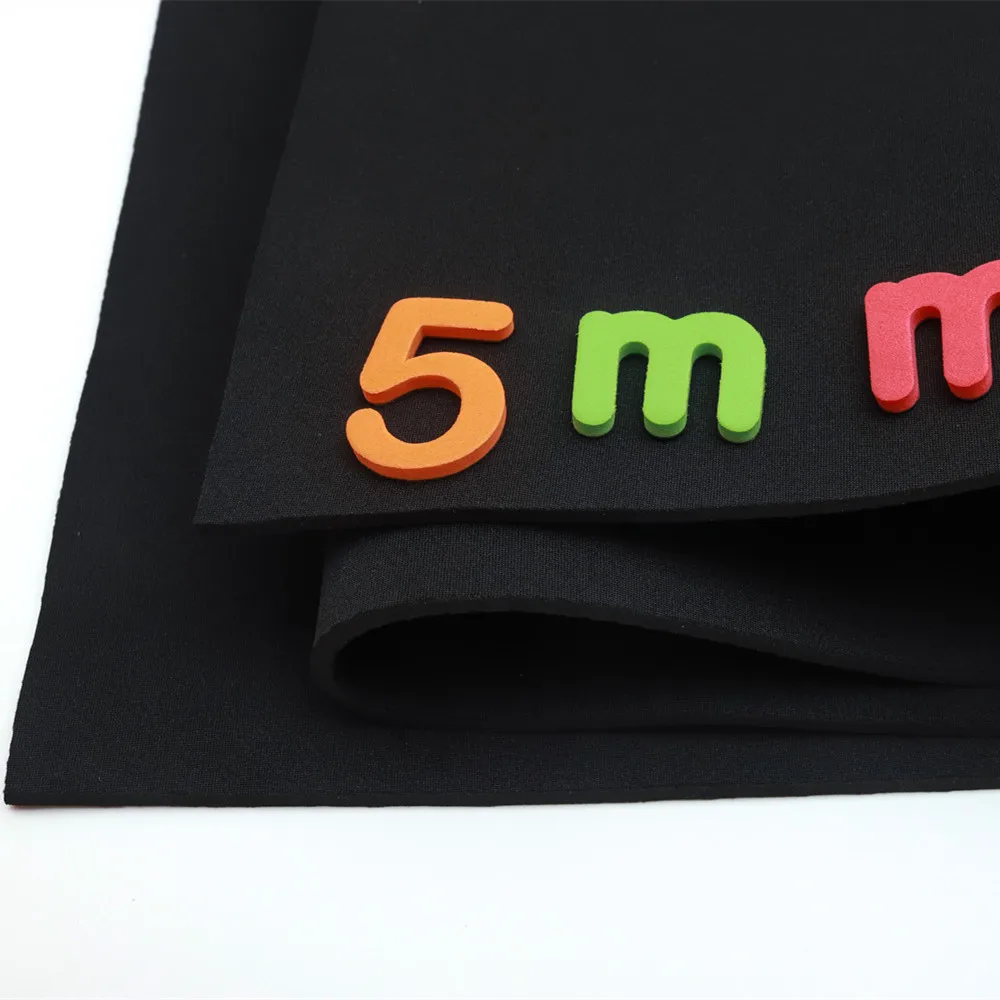 Neoprene sewing fabric for travel bags, 5mm neoprene fabric, black color, windproof and shockproof