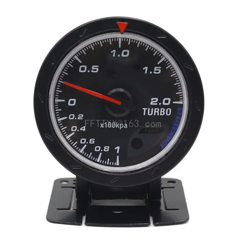 Boosts Meter Gauge, DC12V 60mm LED Turbos Boosts Vacuum Press Gauge Meter Pointers Type Automobile Turbos Boosts Gauge