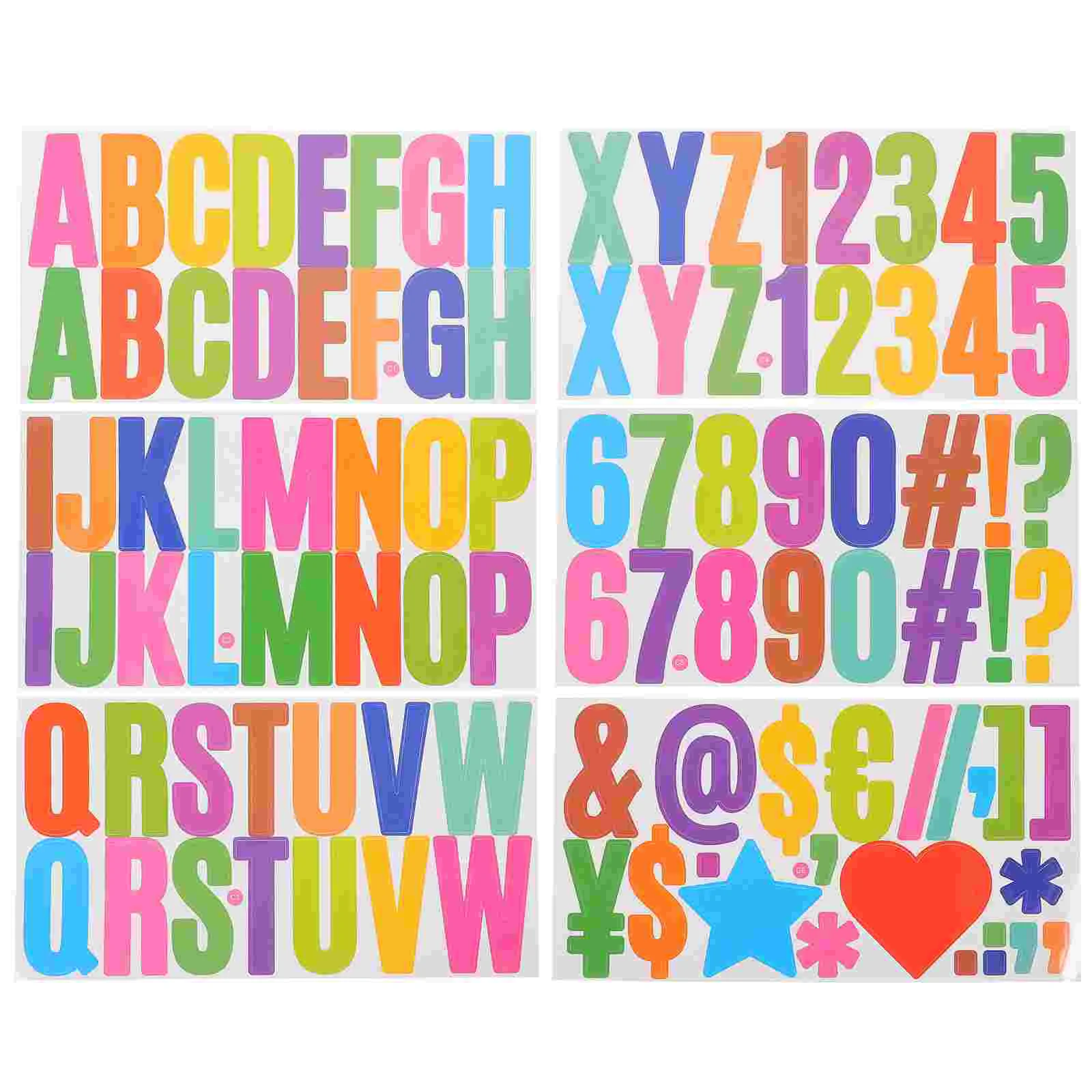 6 Sheets Letter Stickers Journal Supplies Trash Letters for Poster Board Alphabet