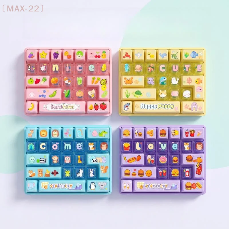 〔MAX-22〕1Pcs New Creative 26 Key Keyboard Decompression Keychain Cartoon Cute Healing Artifact Fun Backpack Pendant Gift