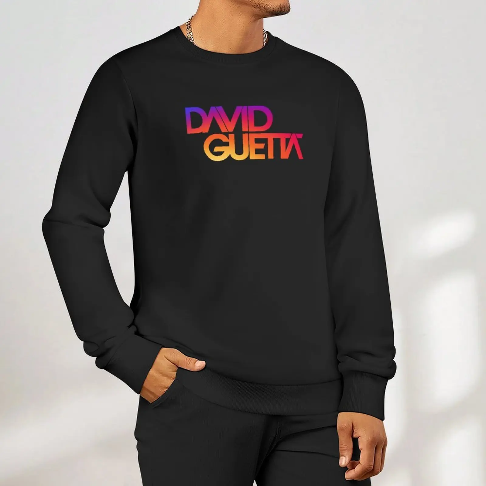 ديفيد Guetta شعار غروب الشمس البلوز الرجال ارتداء رياضية ملابس رجالية الملابس الكورية بلوزات الجمالية