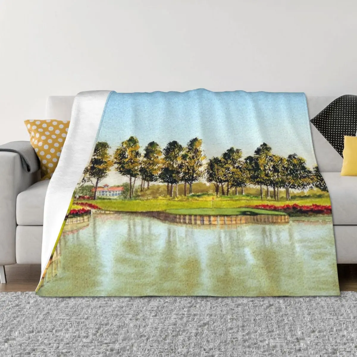 

Sawgrass Golf Course Hole 17 Throw Blanket Sofa Quilt cosplay anime Camping Blankets